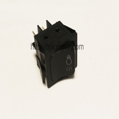 کلید لامپ کروز مشکی | دکمه لامپ مربع مشکی